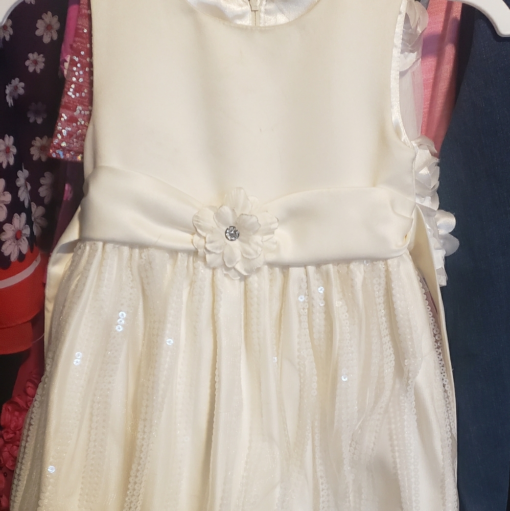 Ivory beige  girls  dress